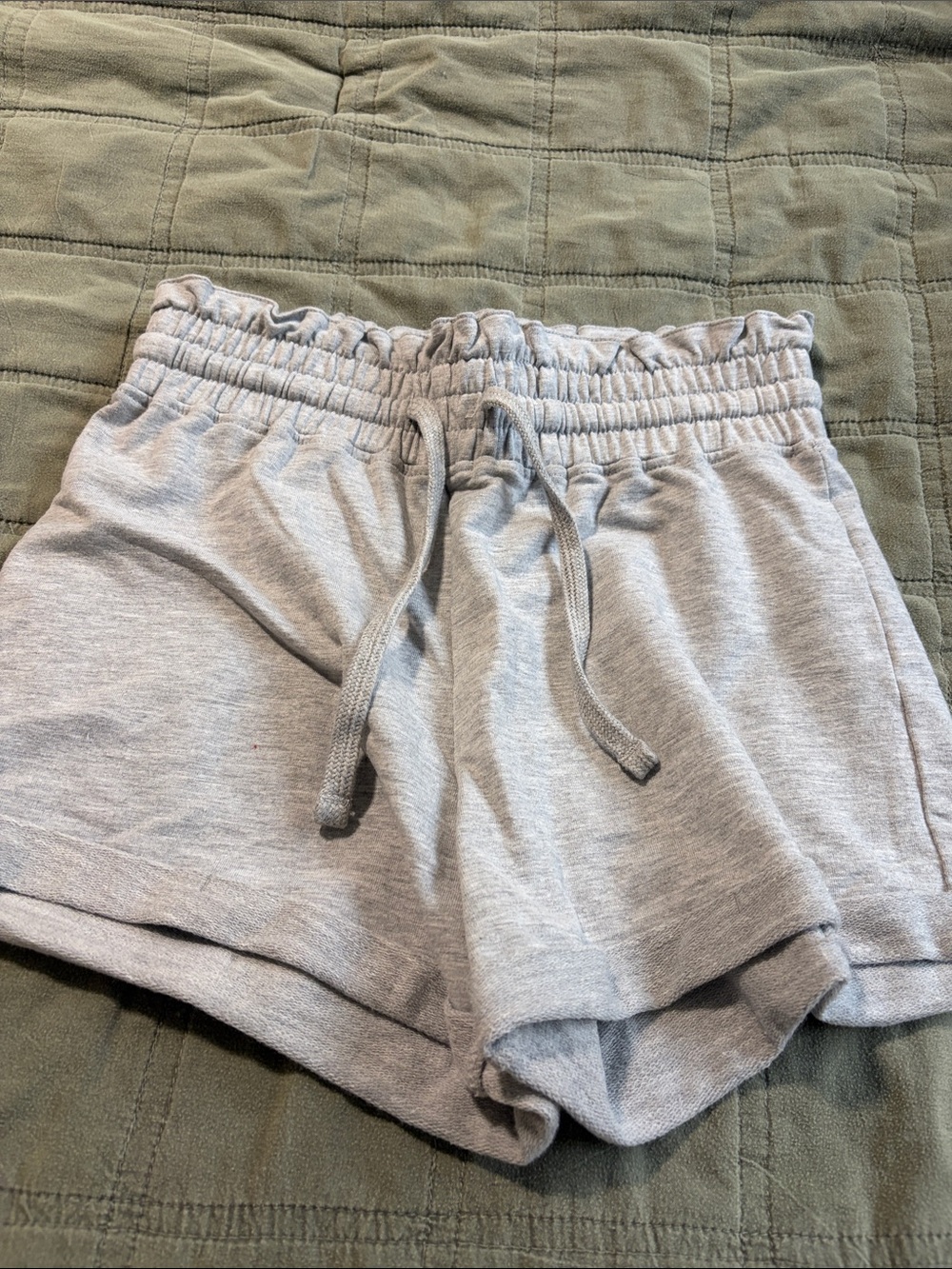 Ardene Light Gray Elastic Waist Athletic Shorts